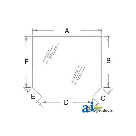 A & I Products Glass, Rear - Tinted 41.5" x32.5" x2.25" A-R129954